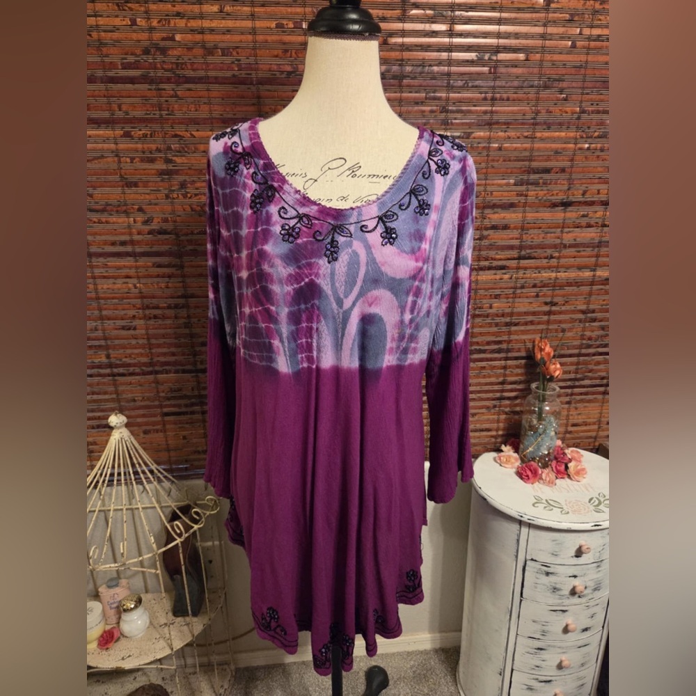 Purple and Pink Women's Top
